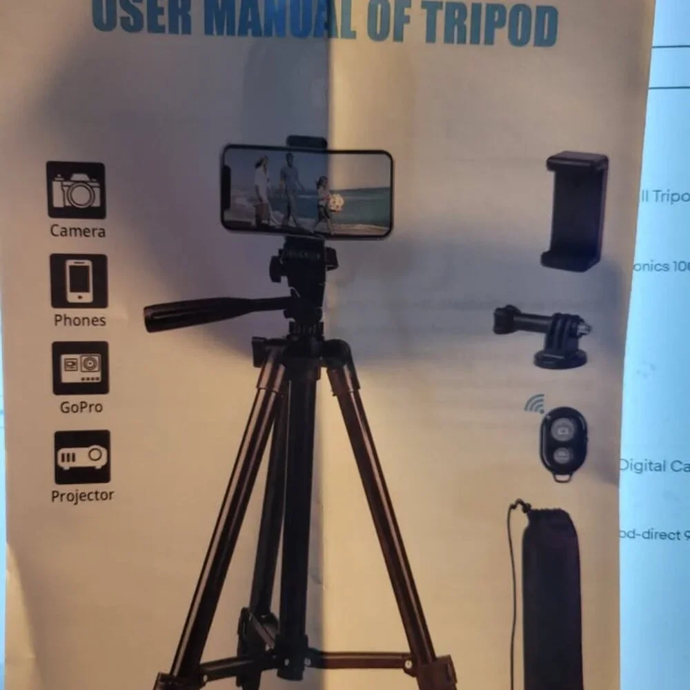 Tripod for Camera Phone w/ Travel Bag, Wireless Remote, Phone holder, NIB